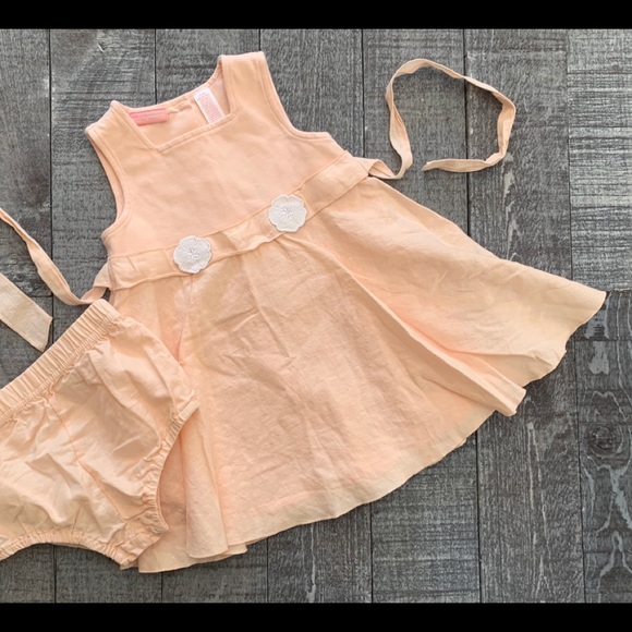 First Impressions Peach Spring Dress - Picture 1 of 6